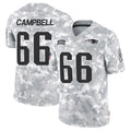 Johmsee NE.Patriots #66 Will Campbell Player Arctic Camo Salute to Service Limited Stitched Jerseys