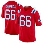 Johmsee NE.Patriots #66 Will Campbell Player Red Home Game Stitched Jerseys