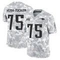 Johmsee NE.Patriots #75 Alijah Vera-Tucker Player Arctic Camo Salute To Service Limited Game Stitched Jerseys