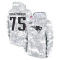 Johmsee NE.Patriots #75 Alijah Vera-Tucker Player Arctic Camo Salute to Service Pullover Hoodies Limited Game Stitched Jerseys