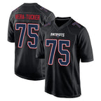 Johmsee NE.Patriots #75 Alijah Vera-Tucker Player Carbon Fashion Limited Home Game Stitched Jerseys
