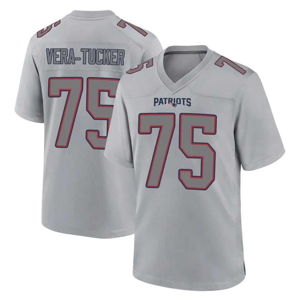 Johmsee NE.Patriots #75 Alijah Vera-Tucker Player Gray Fashion Limited Home Game Stitched Jerseys