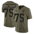 Johmsee NE.Patriots #75 Alijah Vera-Tucker Player Olive 2025 Salute To Service Limited Stitched Jerseys