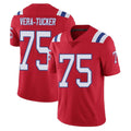 Johmsee NE.Patriots #75 Alijah Vera-Tucker Player Red Vapor Untouchable Home Game Stitched Jerseys