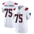Johmsee NE.Patriots #75 Alijah Vera-Tucker Player White Vapor Untouchable Home Game Stitched Jerseys