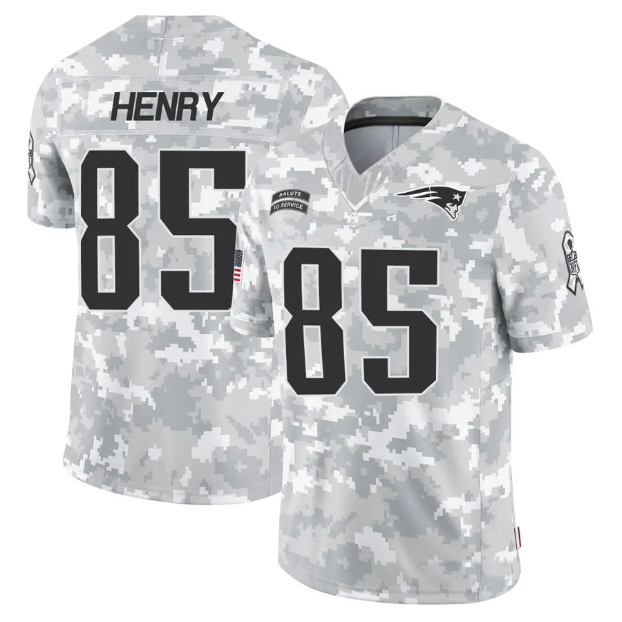 Johmsee NE.Patriots #85 Hunter Henry Player Arctic Camo Salute to Service Limited Stitched Jerseys