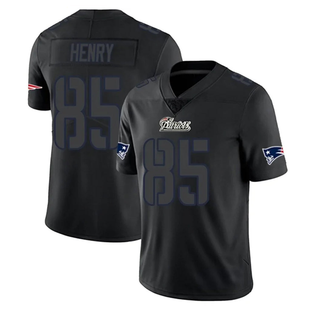 Johmsee NE.Patriots #85 Hunter Henry Player Black Impact LImited Home Game Stitched Jerseys