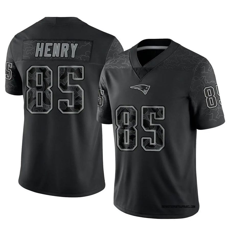 Johmsee NE.Patriots #85 Hunter Henry Player Black REFLECTIVE Limited Stitched Jerseys