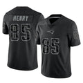 Johmsee NE.Patriots #85 Hunter Henry Player Black Reflective LImited Home Game Stitched Jerseys