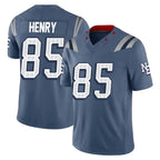 Johmsee NE.Patriots #85 Hunter Henry Player Blue Limited Rivalries Collection Home Game Stitched Jerseys