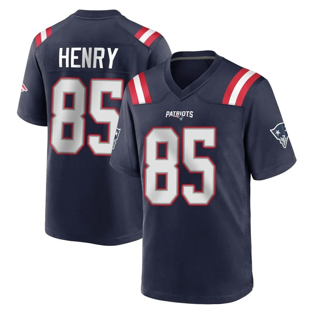 Johmsee NE.Patriots #85 Hunter Henry Player Navy Home Game Stitched Jerseys