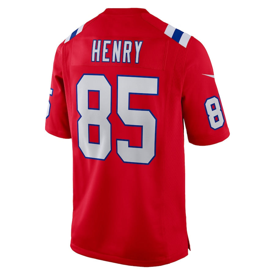 Johmsee NE.Patriots #85 Hunter Henry Player Navy Red Home Game Stitched Jerseys