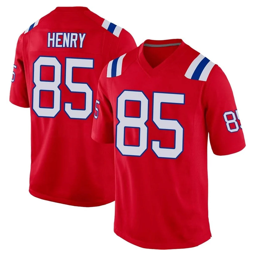 Johmsee NE.Patriots #85 Hunter Henry Player Red Home Game Stitched Jerseys