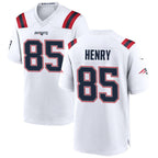 Johmsee NE.Patriots #85 Hunter Henry Player White Home Game Stitched Jerseys