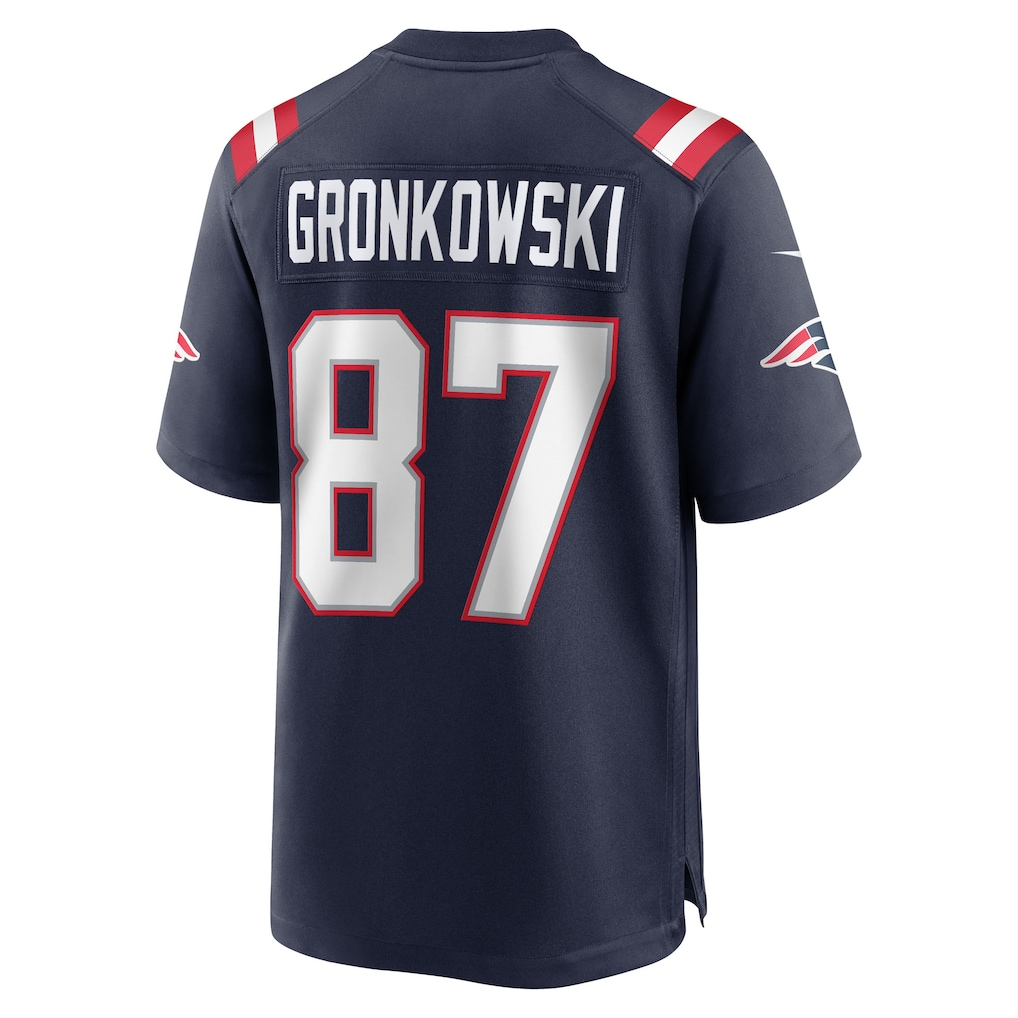 Johmsee NE.Patriots #87 Rob Gronkowski Navy Team Retired Player Game Stitched Jerseys