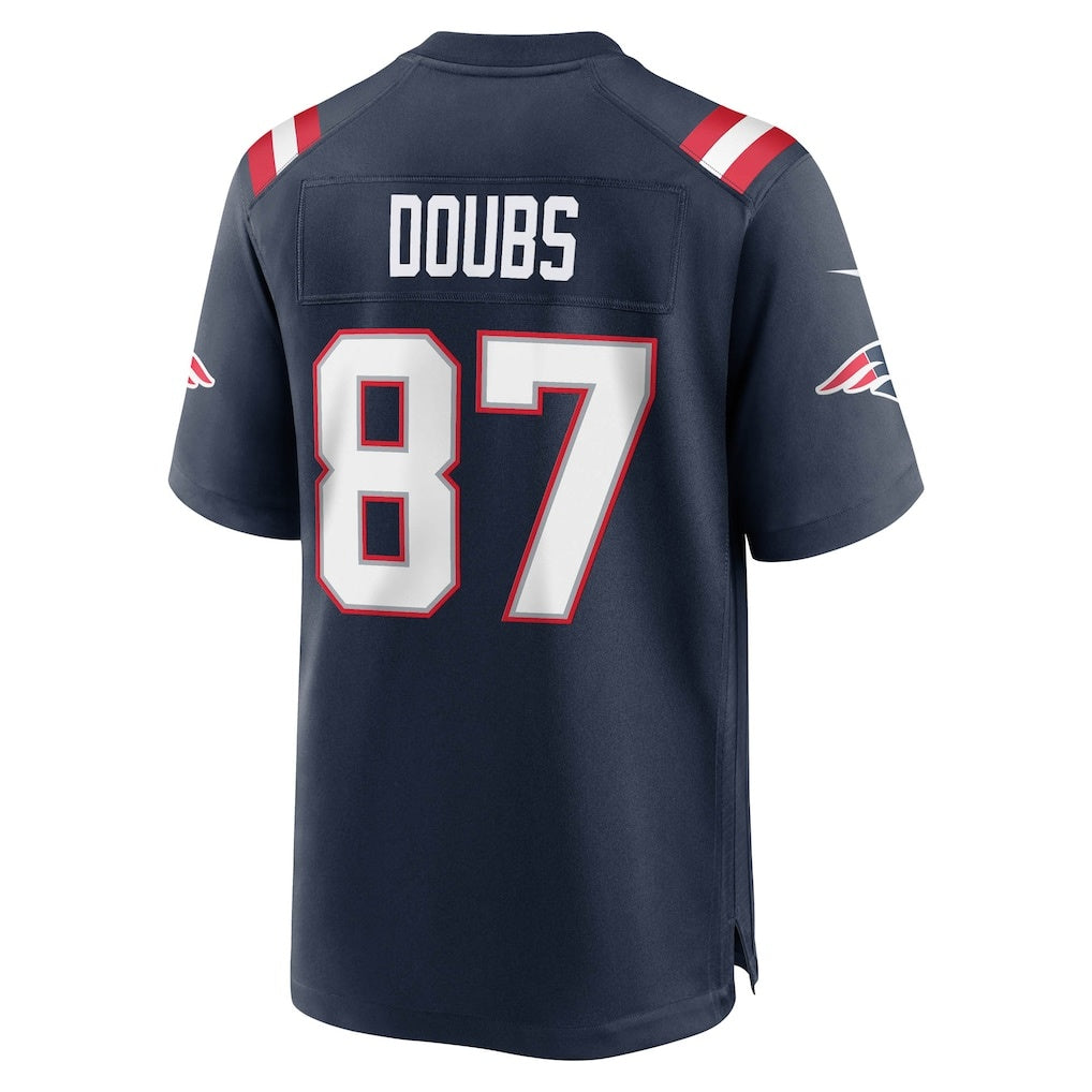 Johmsee NE.Patriots #87 Romeo Doubs Navy Game Jerseys