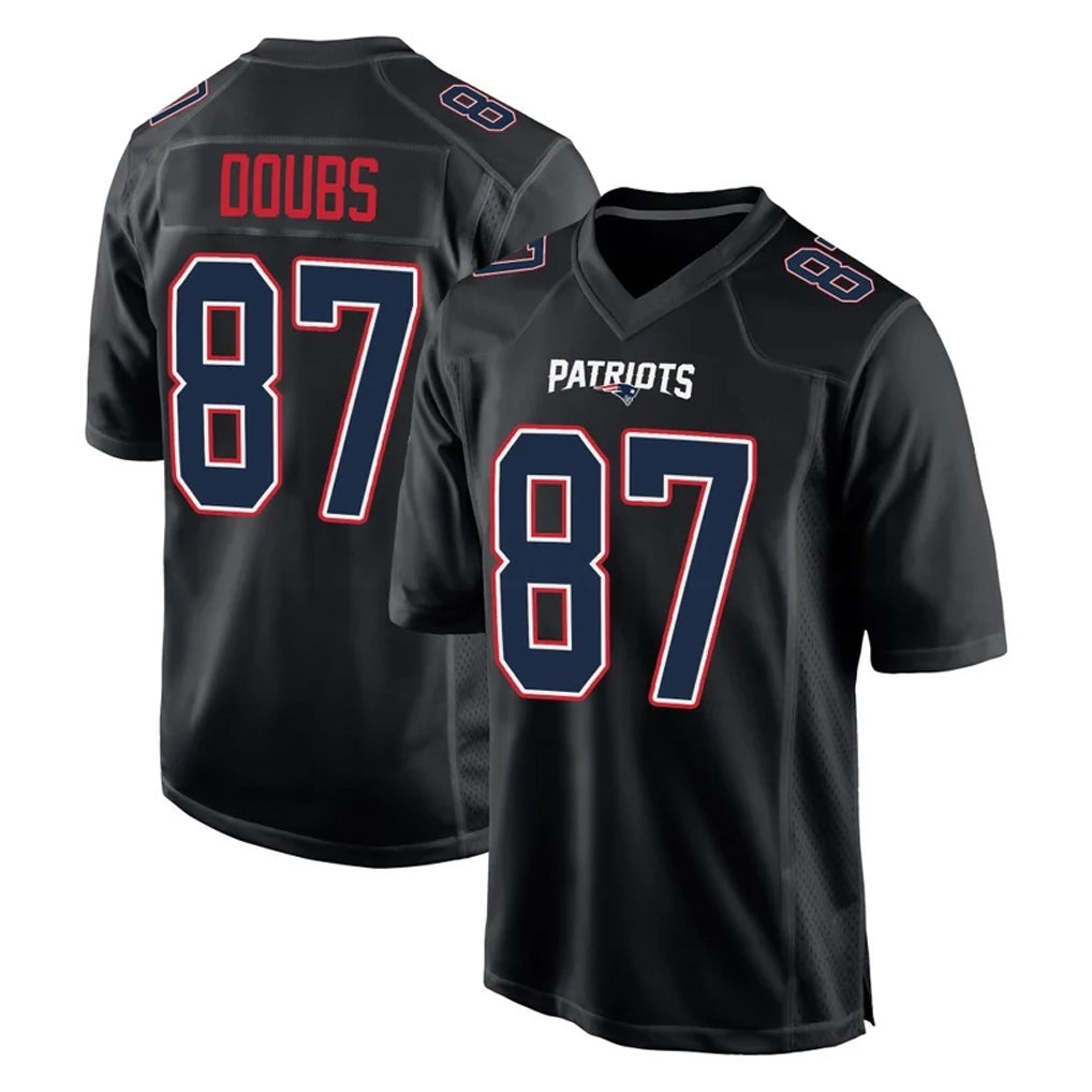Johmsee NE.Patriots #87 Romeo Doubs Player Carbon Fashion Limited Home Game Stitched Jerseys