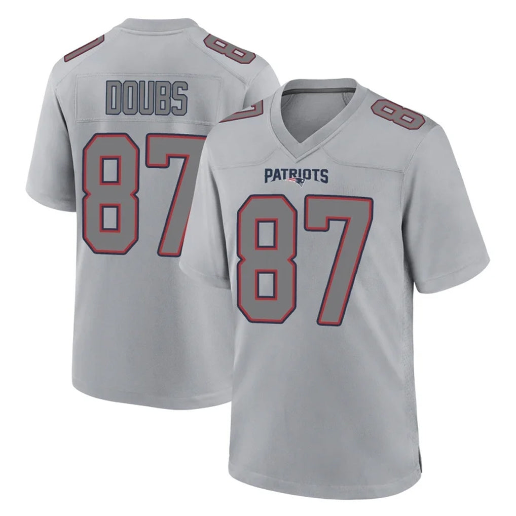 Johmsee NE.Patriots #87 Romeo Doubs Player Gray Fashion Limited Home Game Stitched Jerseys