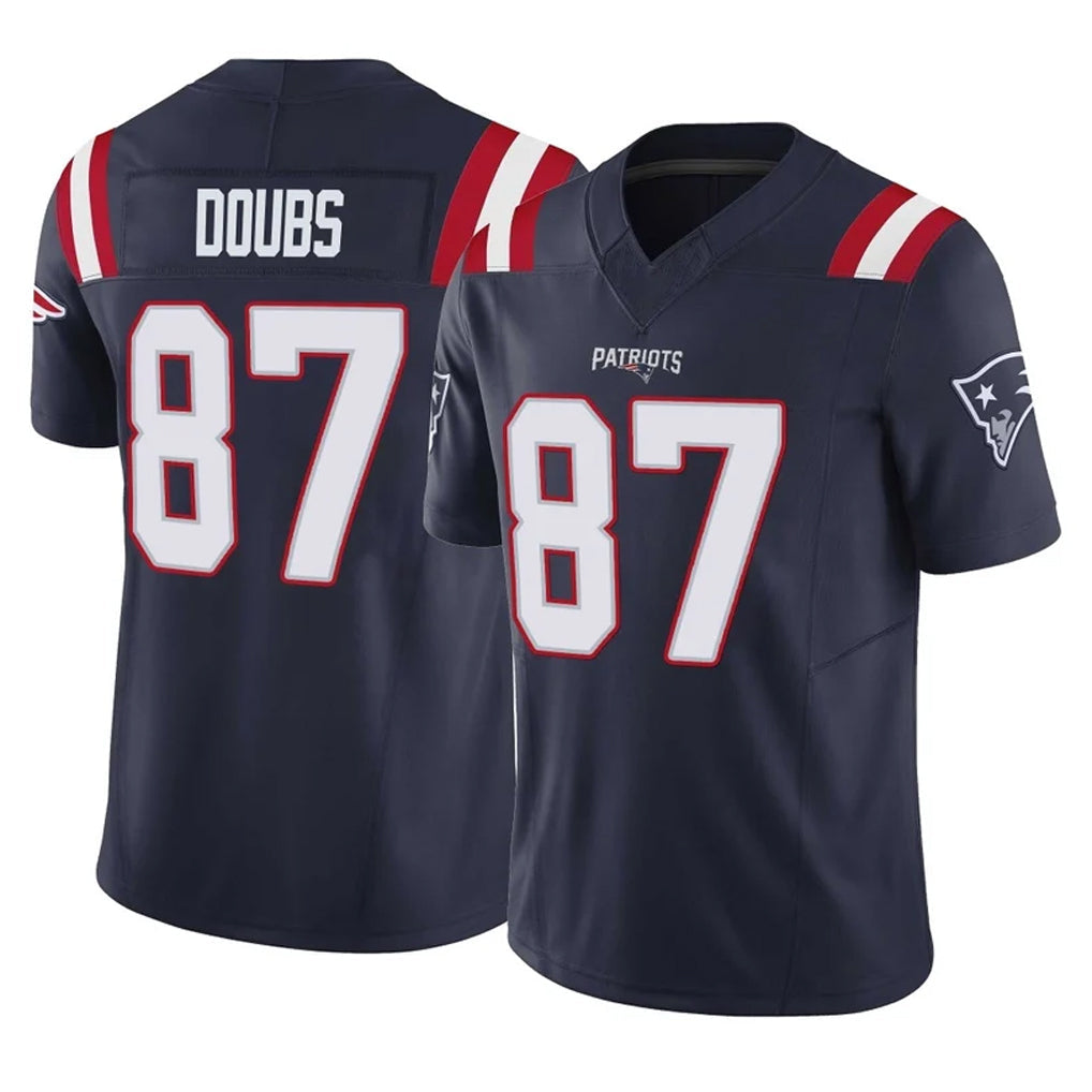 Johmsee NE.Patriots #87 Romeo Doubs Player Navy Limited Vapor F.U.S.E. Home Game Stitched Jerseys