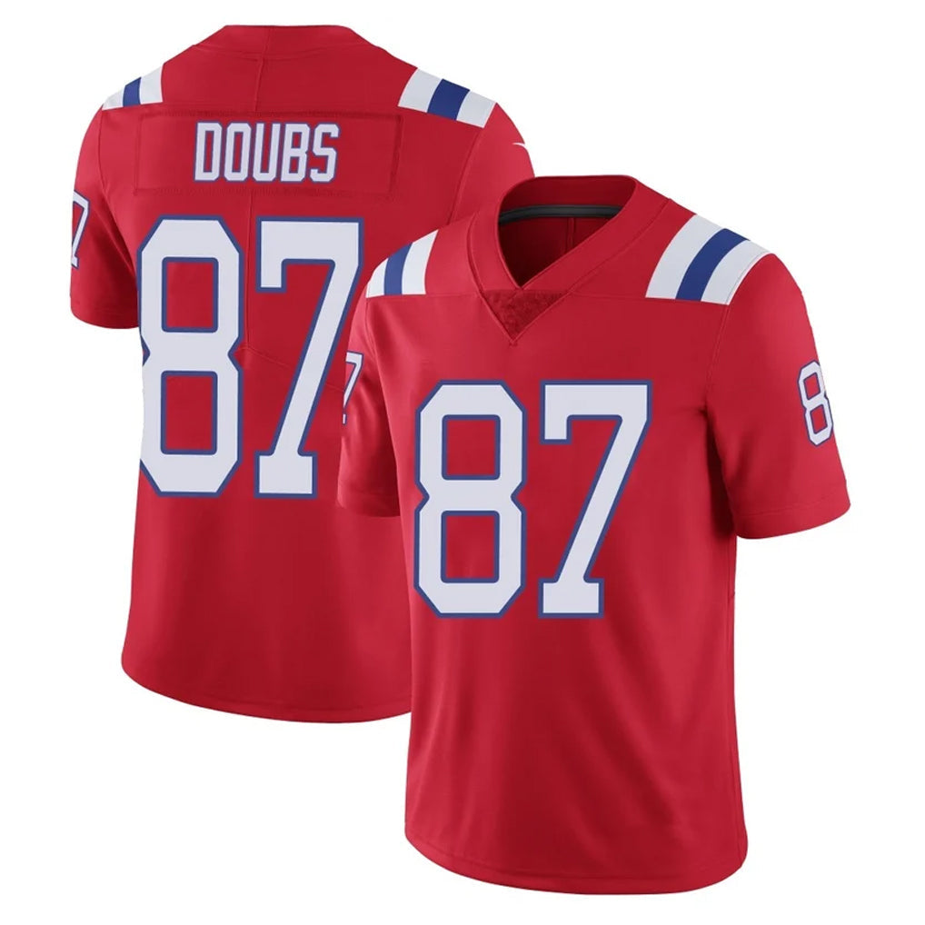 Johmsee NE.Patriots #87 Romeo Doubs Player Red Vapor Untouchable Home Game Stitched Jerseys