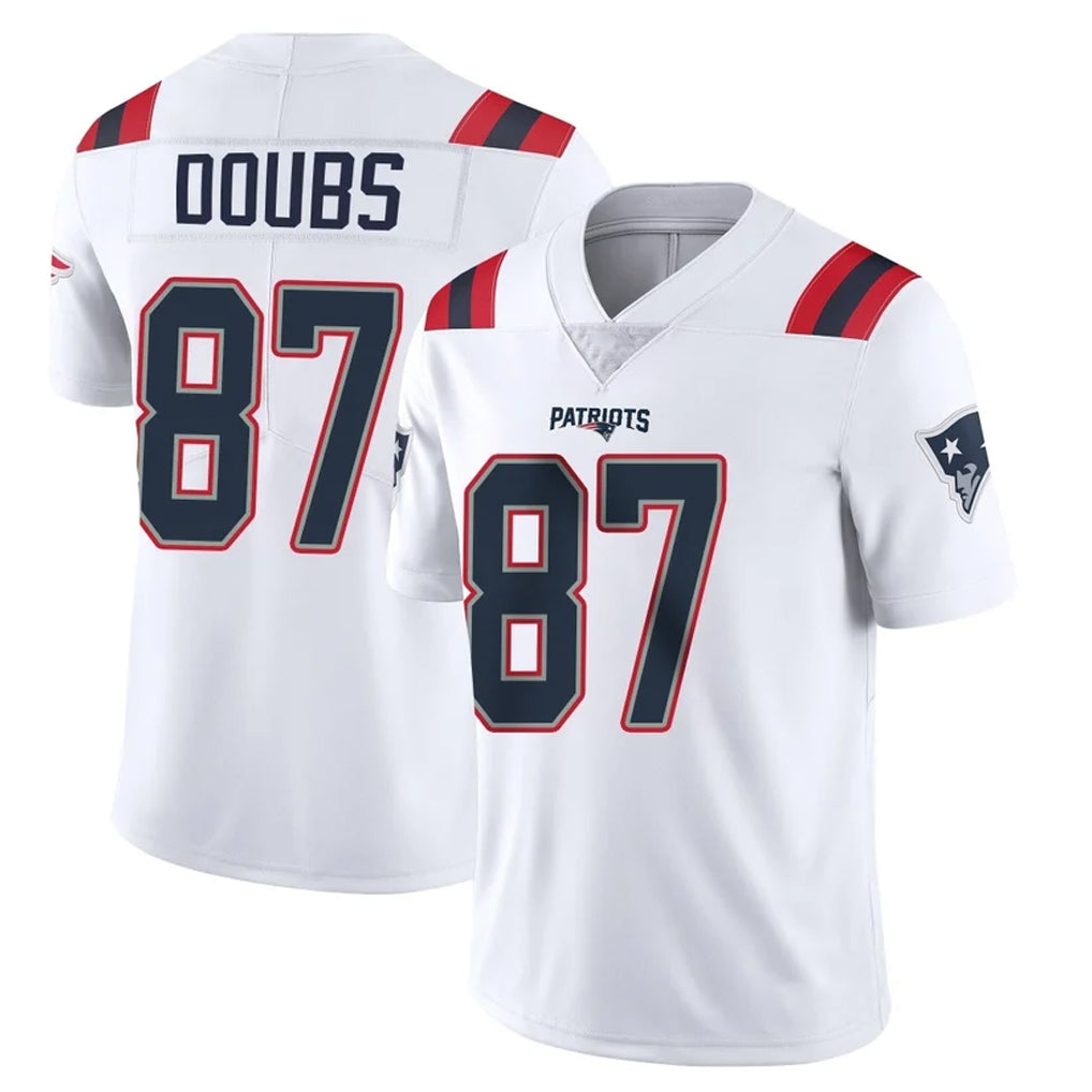 Johmsee NE.Patriots #87 Romeo Doubs Player White Vapor Untouchable Home Game Stitched Jerseys