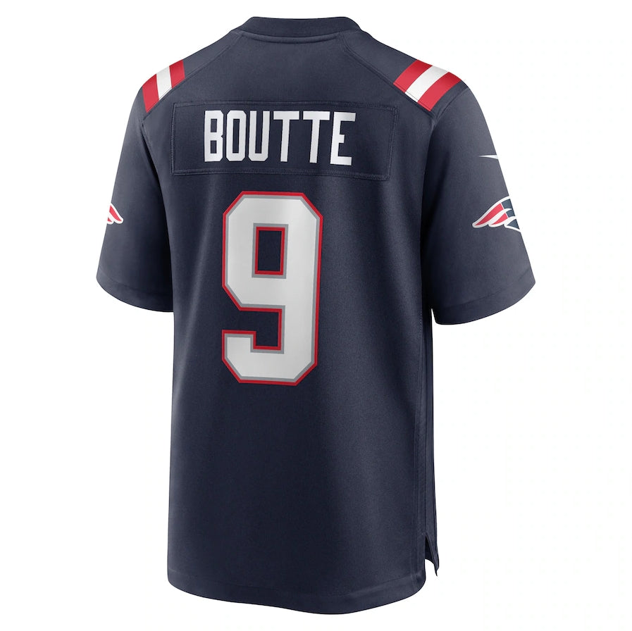 NE.Patriots #9 Kayshon Boutte Navy Game Stitched American Football Jerseys