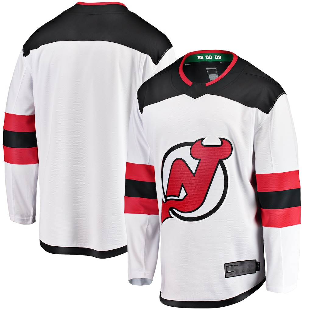 Johmsee NJ.Devils White Breakaway Away Jerseys