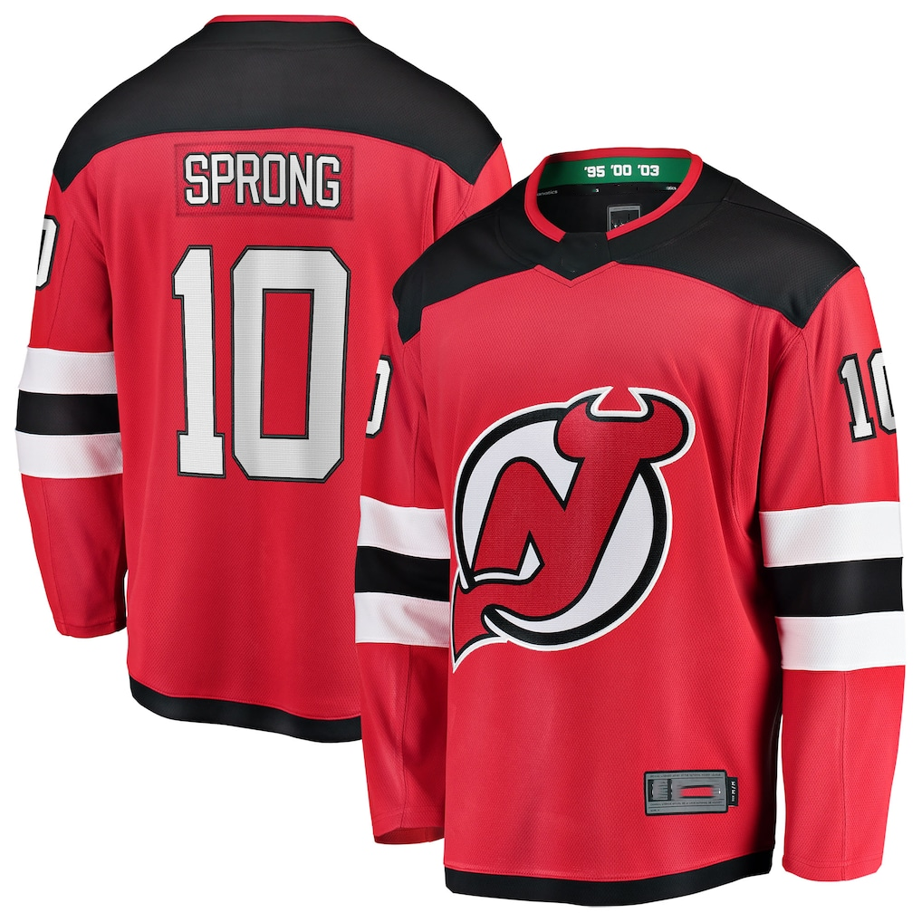 Johmsee NJ.Devils #10 Daniel Sprong Red Home Breakaway Jerseys
