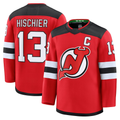 Johmsee NJ.Devils #13 Nico Hischier Red Home Premium Jerseys