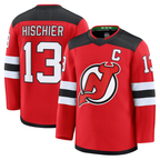 Johmsee NJ.Devils #13 Nico Hischier Red Home Premium Jerseys