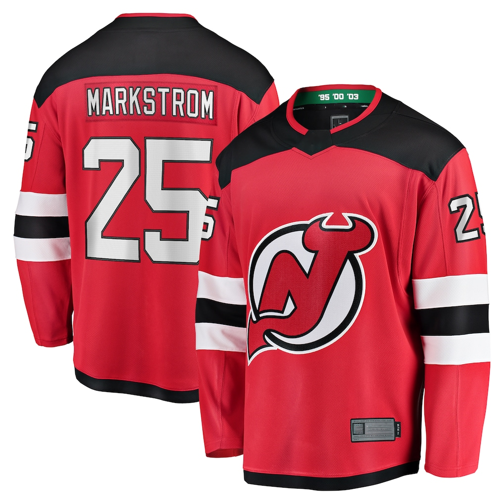 Johmsee NJ.Devils #25 Jacob Markstrom Red Home Premier Breakaway Player Jerseys