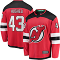 Johmsee NJ.Devils #43 Luke Hughes Red Home Breakaway Player Jerseys