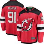 Johmsee NJ.Devils #91 Dawson Mercer Red Home Breakaway Jerseys