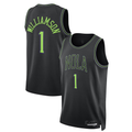 Johmsee NO.Pelicans #1 Zion Williamson Black 2025-2026 Swingman Stitched Jerseys- City Edition