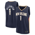 Johmsee NO.Pelicans #1 Zion Williamson Navy Fast Break Replica Player Stitched Jerseys- Icon Edition