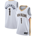 Johmsee NO.Pelicans #1 Zion Williamson White Swingman Stitched Jerseys- Association Edition