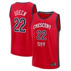 Johmsee NO.Pelicans #22 Derik Queen Red Fast Break Replica Player Stitched Jerseys- Statement Edition