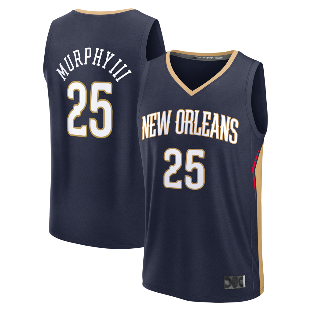Johmsee NO.Pelicans #25 Trey Murphy III Navy Fast Break Replica Stitched Jerseys- Icon Edition