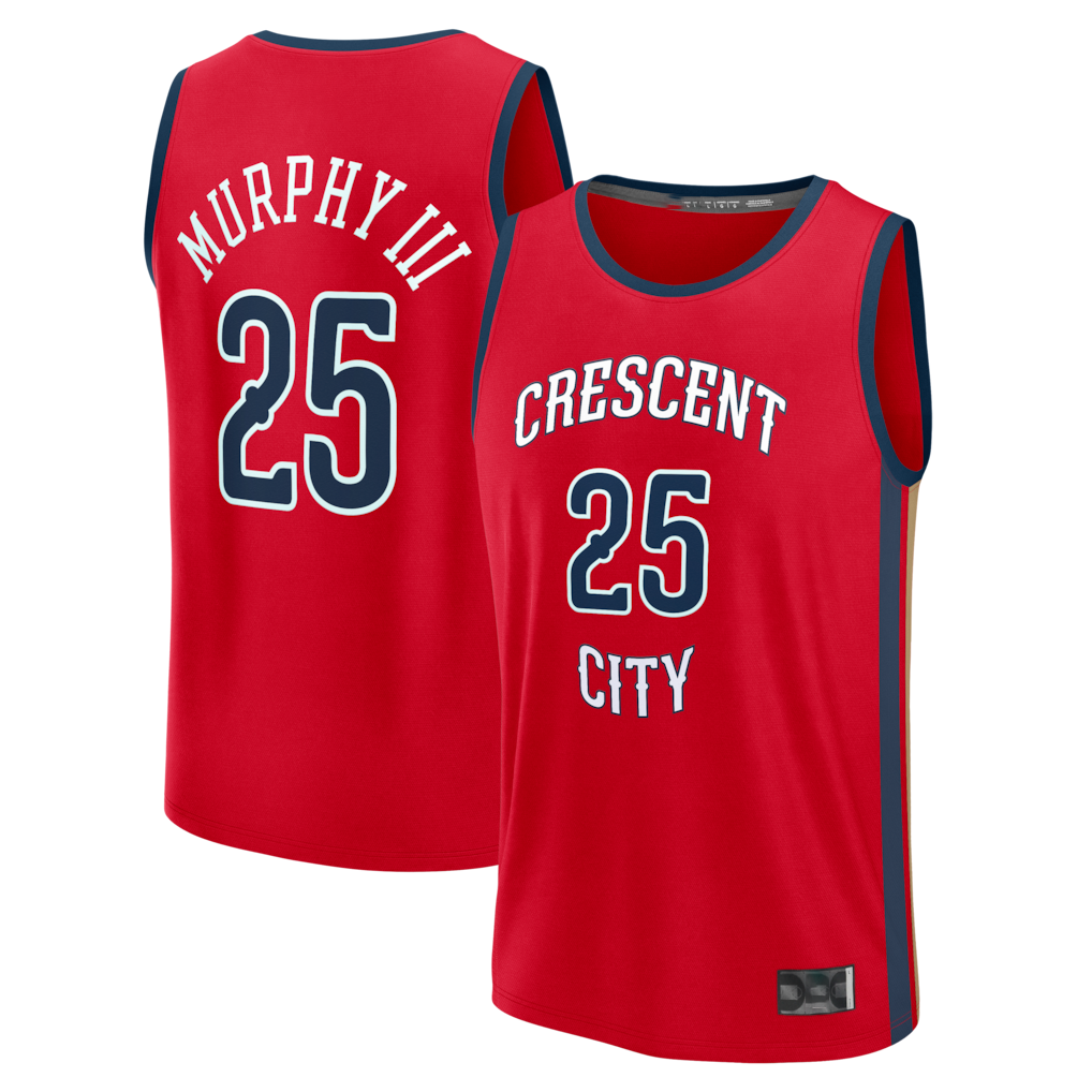 Johmsee NO.Pelicans #25 Trey Murphy III Red Fast Break Replica Player Stitched Jerseys- Statement Edition