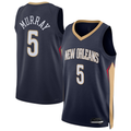 Johmsee NO.Pelicans #5 Dejounte Murray Navy 2024 Offseason Addition Swingman Stitched Jerseys