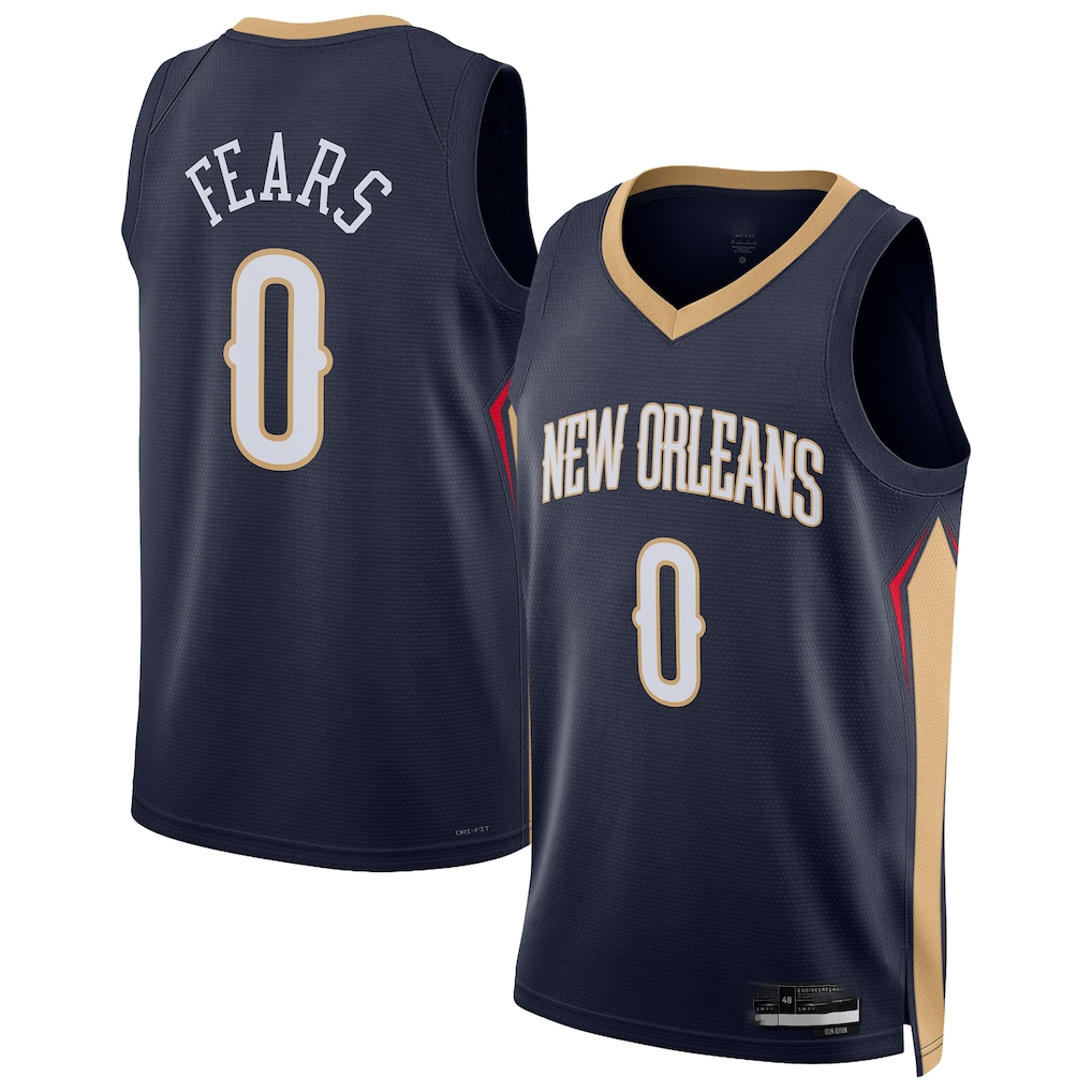 Johmsee NO.Pelicans #0 Jeremiah Fears Navy Swingman Stitched Jerseys- Icon Edition