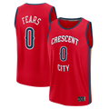 Johmsee NO.Pelicans #0 Jeremiah Fears Red Fast Break Replica Player Stitched Jerseys- Statement Edition