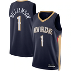 Johmsee NO.Pelicanss #1 Zion Williamson Navy Swingman Stitched Jerseys- Icon Edition