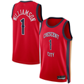 Johmsee NO.Pelicans #1 Zion Williamson Red Swingman Stitched Jerseys- Statement Edition