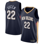 Johmsee NO.Pelicans #22 Derik Queen Navy Swingman Stitched Jerseys- Icon Edition