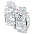 Johmsee NO.Saints Arctic Camo Salute to Service Pullover Hoodies Limited Game Blank Player Stitched Jerseys