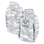 Johmsee NO.Saints Arctic Camo Salute to Service Pullover Hoodies Limited Game Blank Player Stitched Jerseys