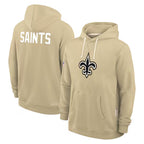 Johmsee NO.Saints Gold Pullover Hoodies Limited Blank Player Stitched Jerseys