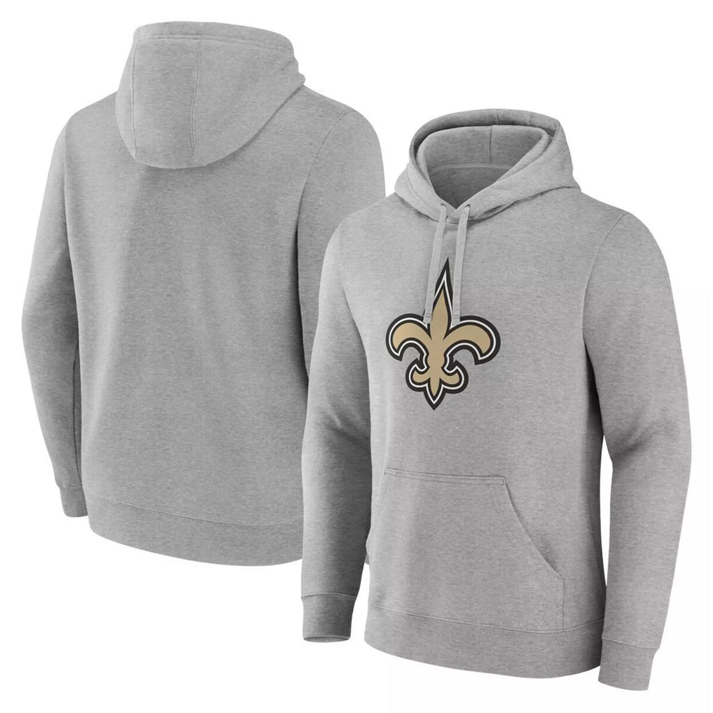 Johmsee NO.Saints Gray LOGO Pullover Hoodies Limited Blank Player Stitched Jerseys