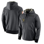 Johmsee NO.Saints Gray Pullover Hoodies Limited Blank Player Stitched Jerseys